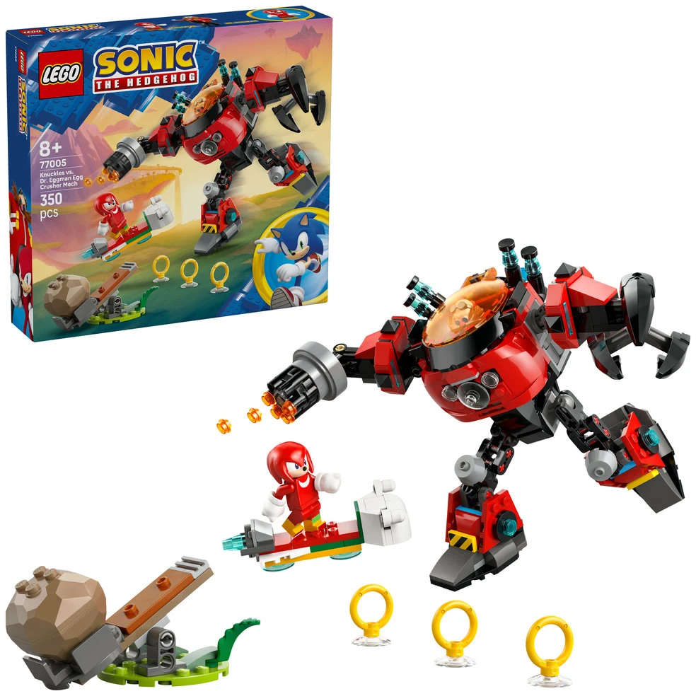 LEGO® Sonic the Hedgehog Knuckles prieš Dr. Eggman robotą Egg Crusher (77005)