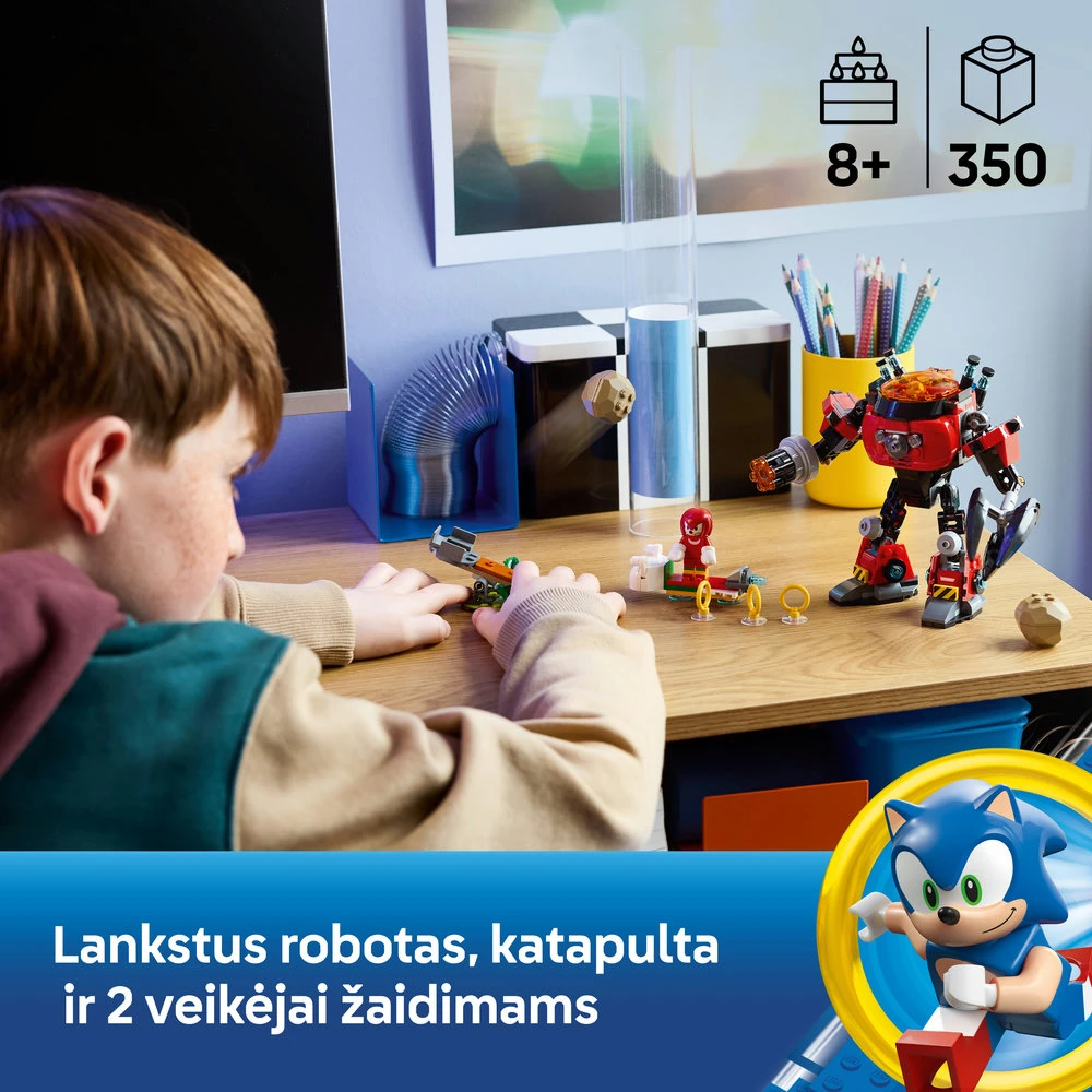 LEGO® Sonic the Hedgehog Knuckles prieš Dr. Eggman robotą Egg Crusher (77005)