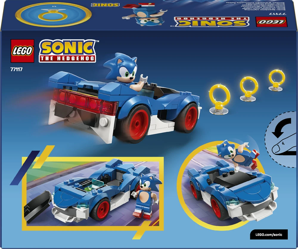 LEGO® Sonic the Hedgehog™ Sonikas: greitaeigis automobilis Žaibas 77117