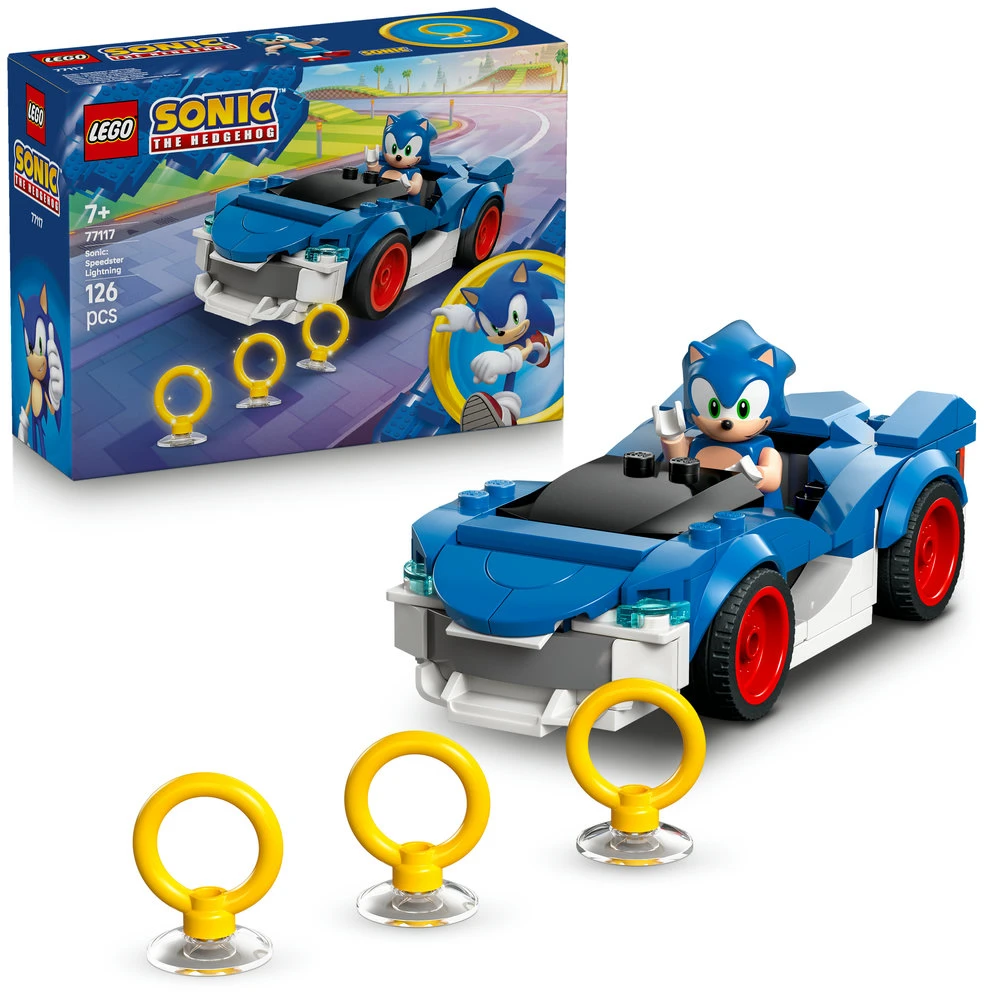 LEGO® Sonic the Hedgehog™ Sonikas: greitaeigis automobilis Žaibas 77117