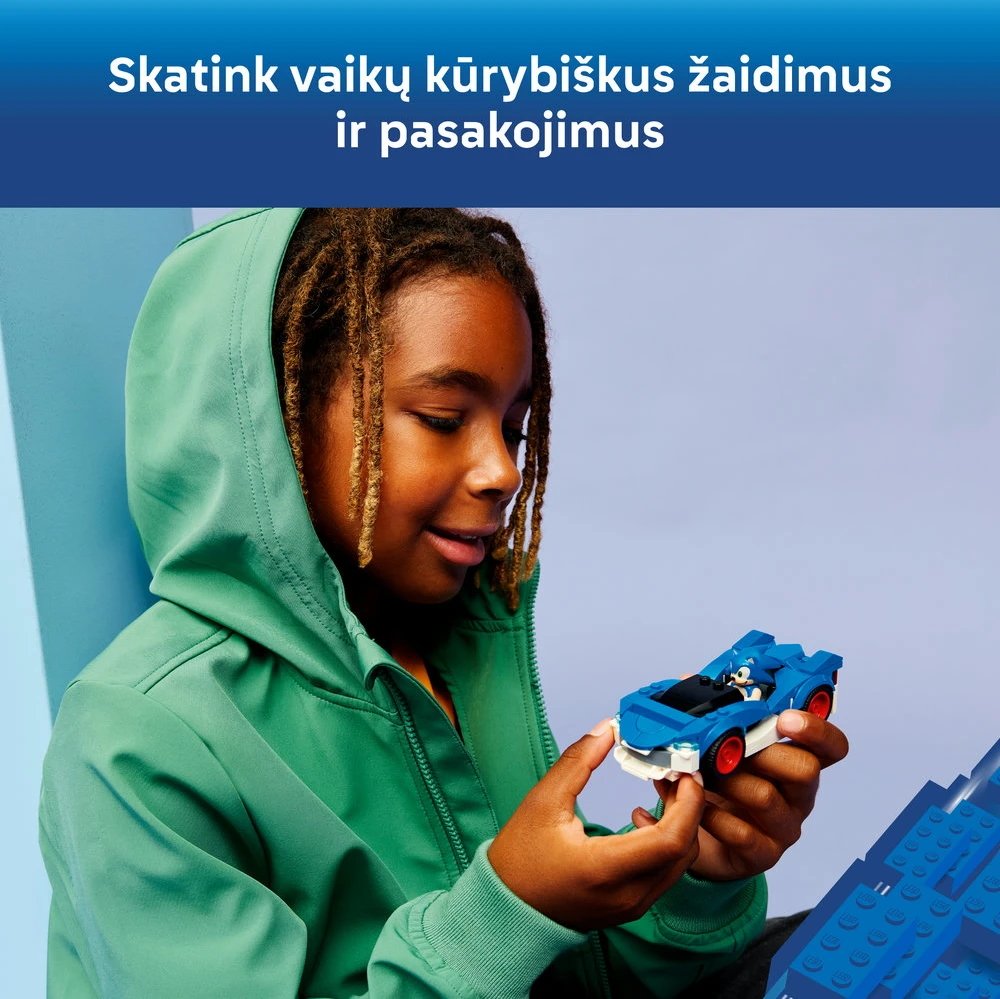 LEGO® Sonic the Hedgehog™ Sonikas: greitaeigis automobilis Žaibas 77117
