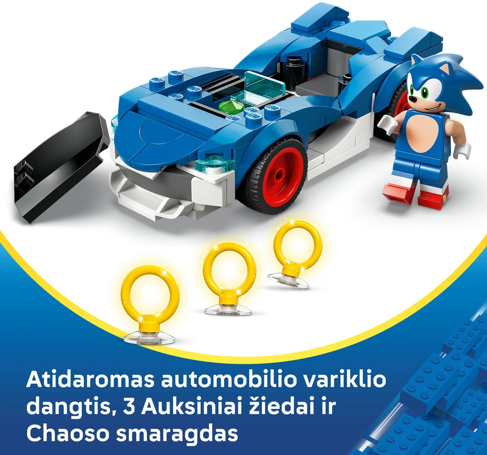 LEGO® Sonic the Hedgehog™ Sonikas: greitaeigis automobilis Žaibas 77117