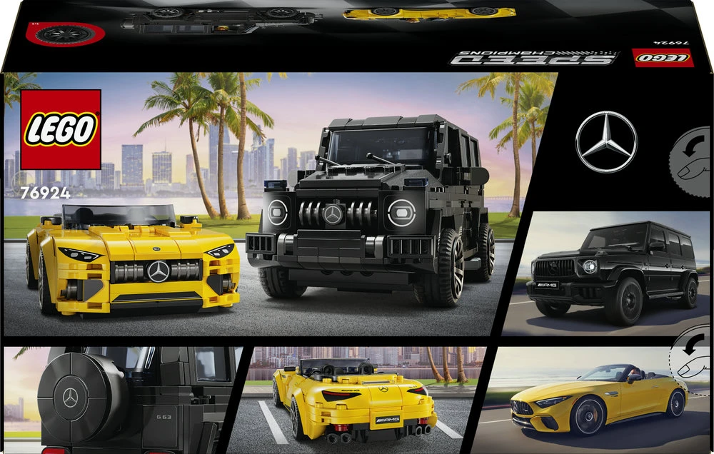 LEGO® Speed Champions automobiliai Mercedes-AMG G 63 ir Mercedes-AMG SL 63 76924