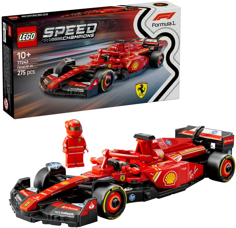 LEGO® Speed Champions F1® lenktyninis automobilis Ferrari SF-24 (77242)