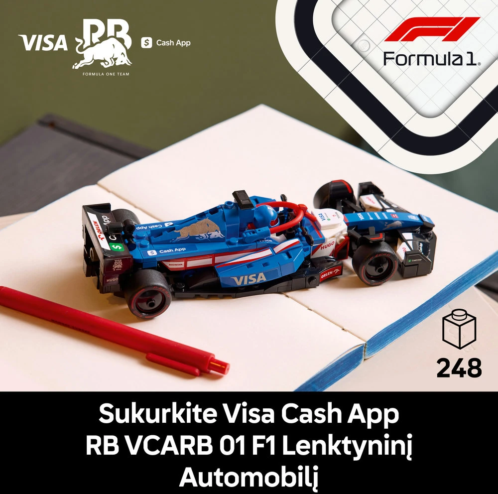 LEGO® Speed Champions F1® lenktyninis automobilis Visa Cash App RB VCARB 01 (77246)