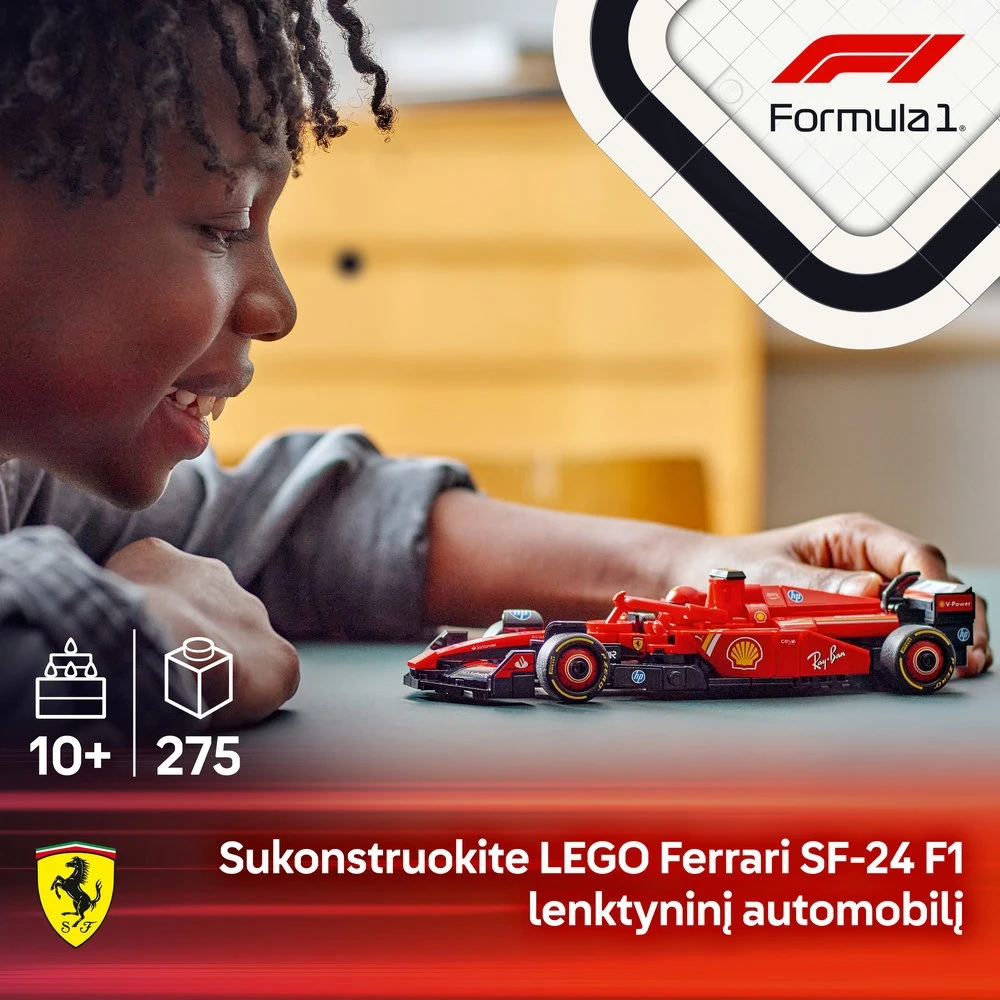 LEGO® Speed Champions F1® lenktyninis automobilis Ferrari SF-24 (77242)