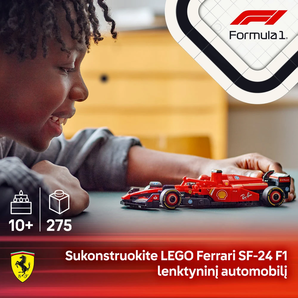 LEGO® Speed Champions F1® lenktyninis automobilis Ferrari SF-24 (77242)
