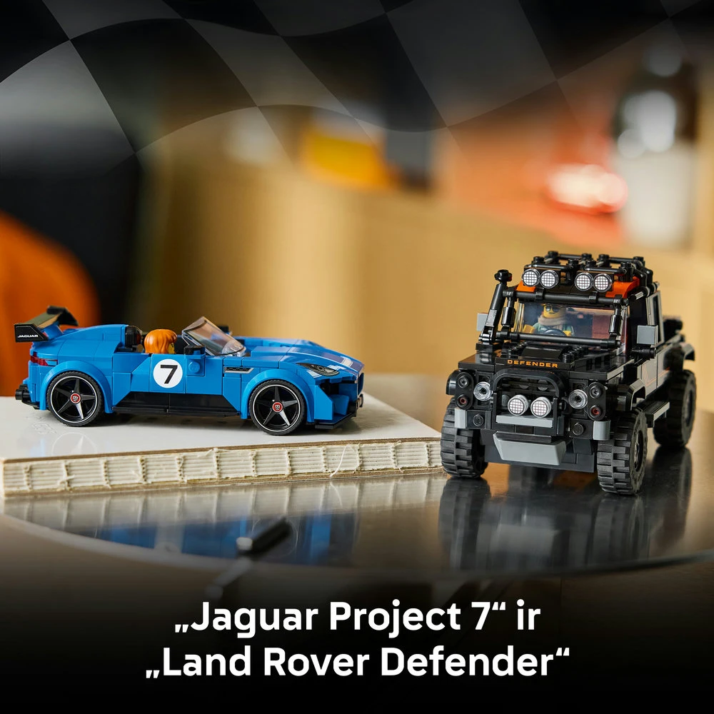 LEGO® Speed Champions „Jaguar Project 7“ ir „Land Rover Defender“ 77264