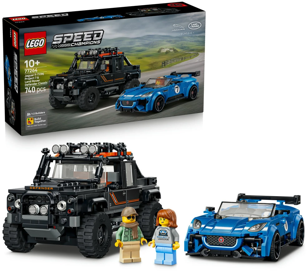 LEGO® Speed Champions „Jaguar Project 7“ ir „Land Rover Defender“ 77264