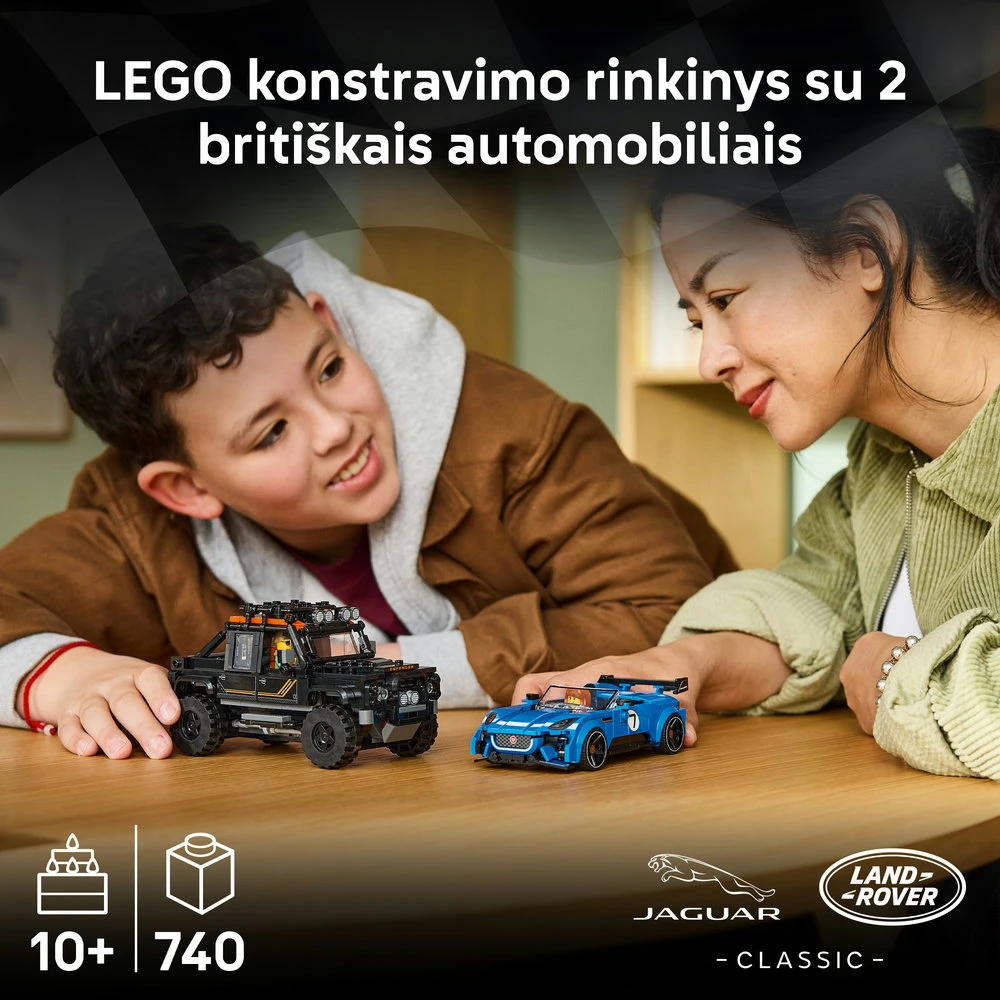 LEGO® Speed Champions „Jaguar Project 7“ ir „Land Rover Defender“ 77264