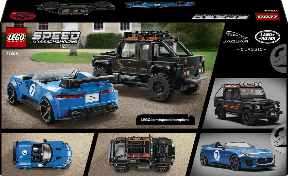 LEGO® Speed Champions „Jaguar Project 7“ ir „Land Rover Defender“ 77264