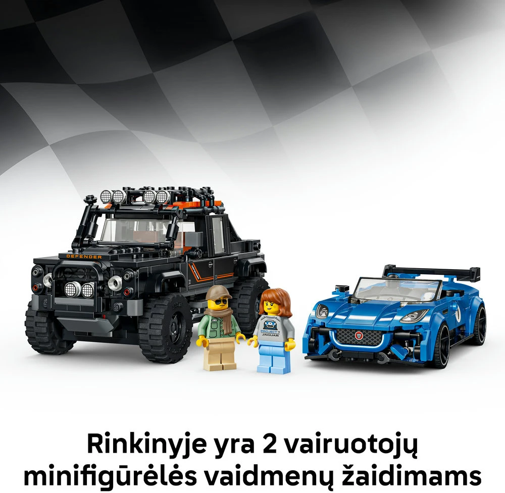 LEGO® Speed Champions „Jaguar Project 7“ ir „Land Rover Defender“ 77264