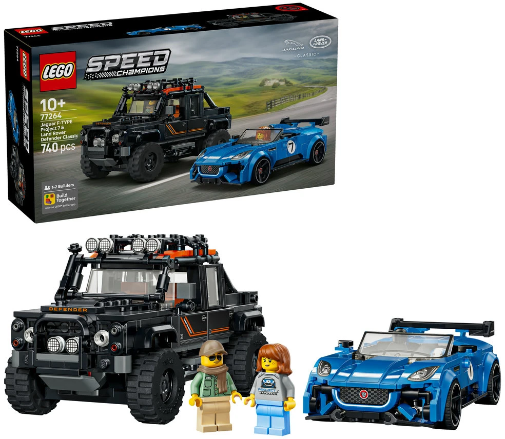 LEGO® Speed Champions „Jaguar Project 7“ ir „Land Rover Defender“ 77264