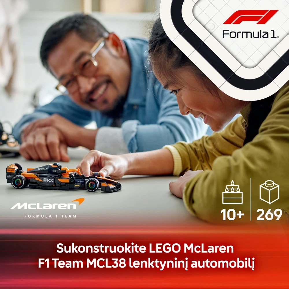 LEGO® Speed Champions Lenktyninis automobilis McLaren F1® Team MCL38 (77251)