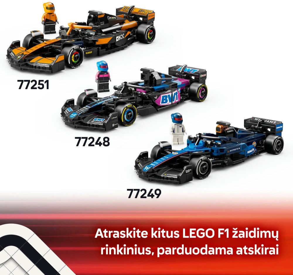 LEGO® Speed Champions Lenktyninis automobilis Mercedes-AMG F1® W15 (77244)
