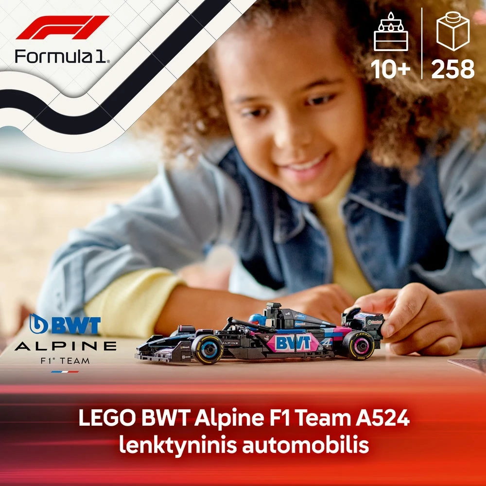 LEGO® Speed Champions Lenktyninis automobilis BWT Alpine F1® Team A524 (77248)