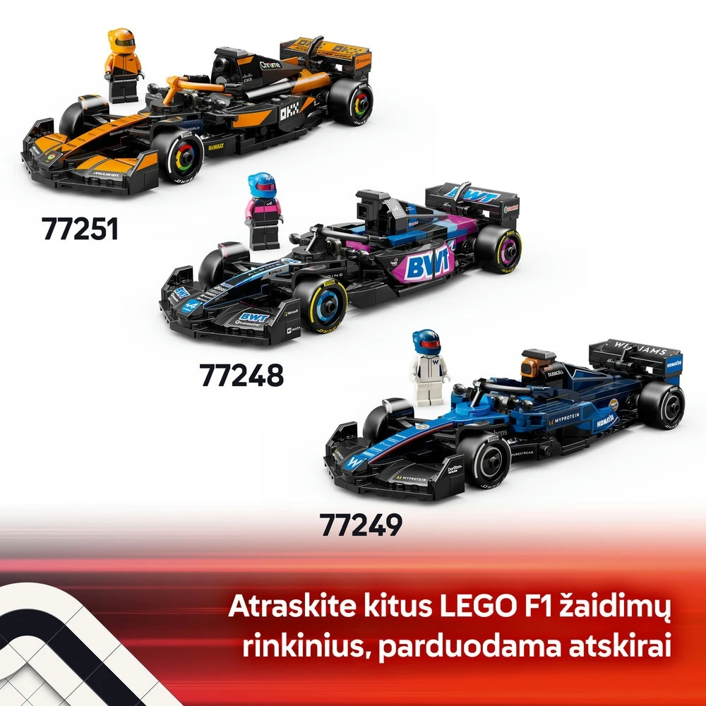 LEGO® Speed Champions Lenktyninis automobilis MoneyGram Haas F1® Team VF-24 (77250)