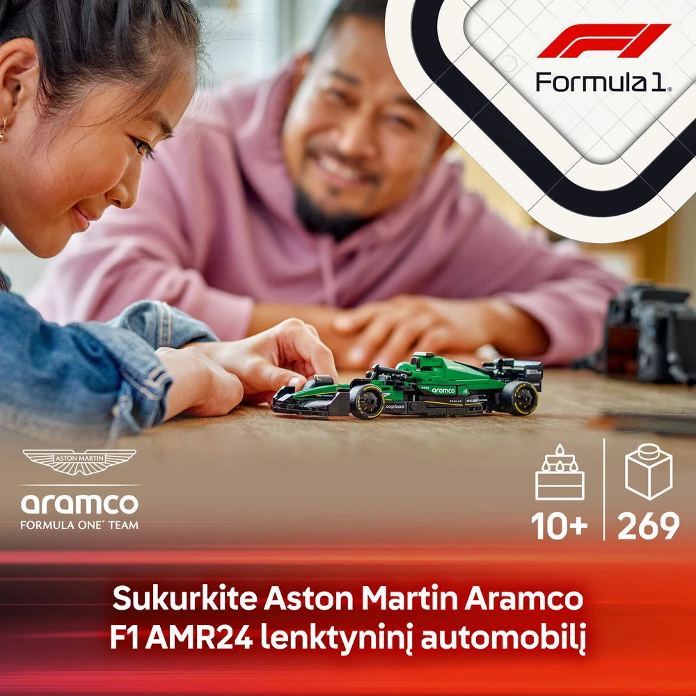 LEGO® Speed Champions Lenktyninis automobilis Aston Martin Aramco F1® AMR24 (77245)