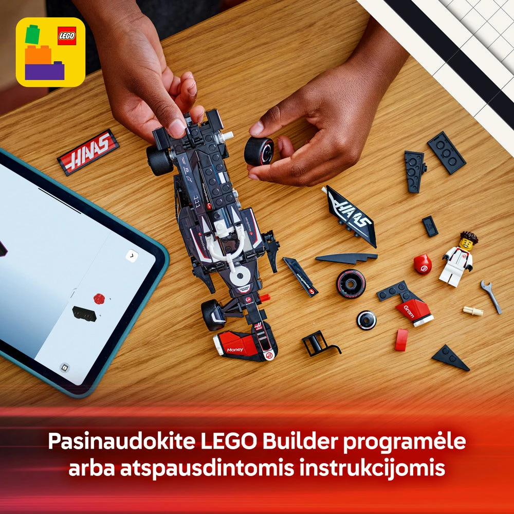 LEGO® Speed Champions Lenktyninis automobilis MoneyGram Haas F1® Team VF-24 (77250)