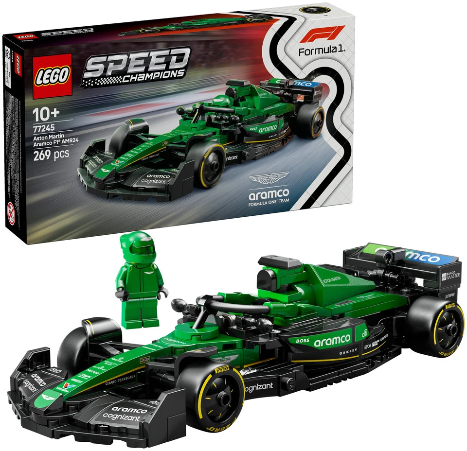 LEGO® Speed Champions Lenktyninis automobilis Aston Martin Aramco F1® AMR24 (77245)