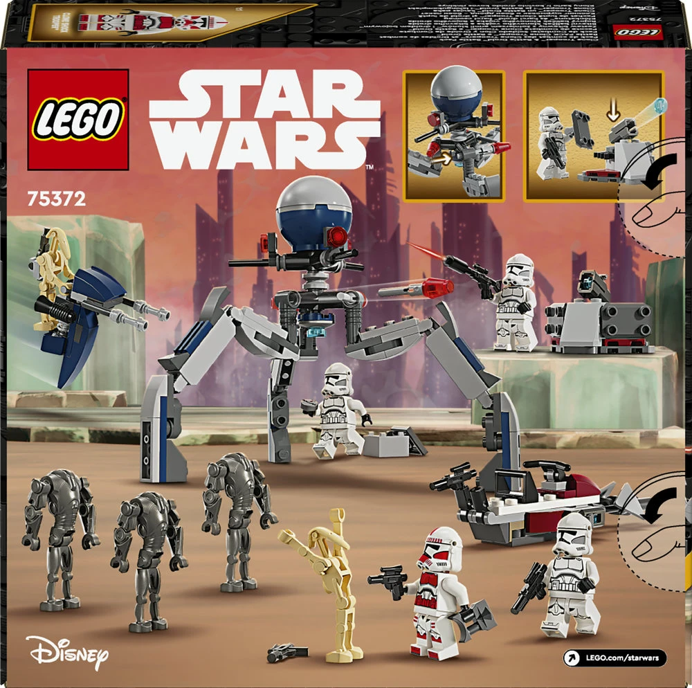 LEGO® Star Wars™ Klonų kario ir kovinio droido kovos rinkinys (75372)