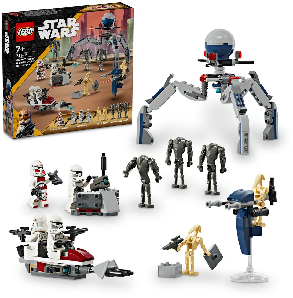 LEGO® Star Wars™ Klonų kario ir kovinio droido kovos rinkinys (75372)