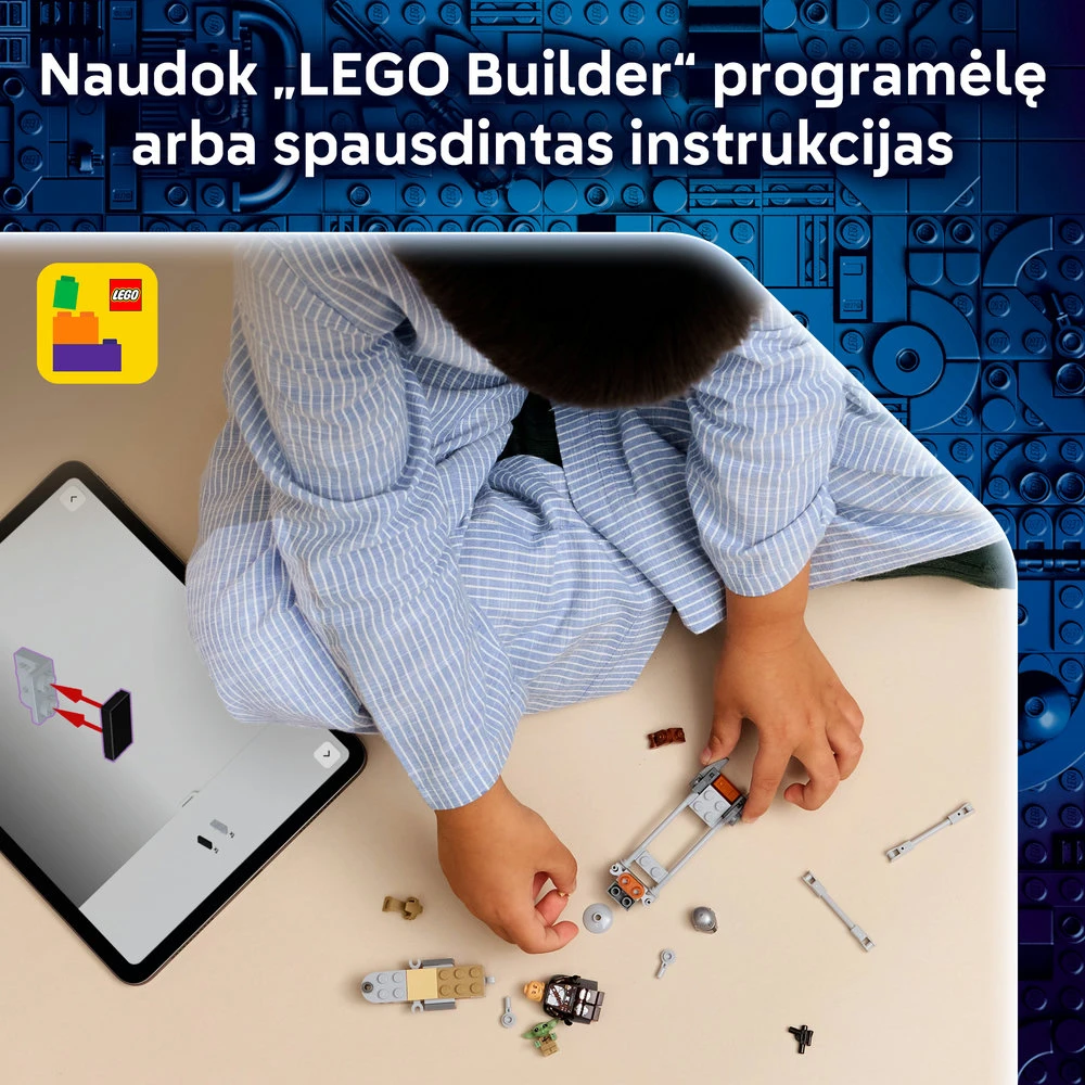 LEGO® Star Wars™ Mandaloriečio ir Grogu greitaeigis motociklas 75436