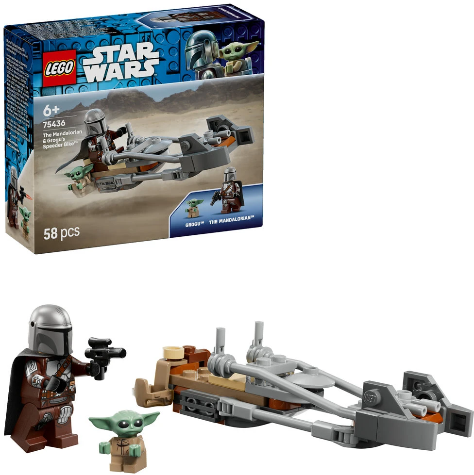 LEGO® Star Wars™ Mandaloriečio ir Grogu greitaeigis motociklas 75436