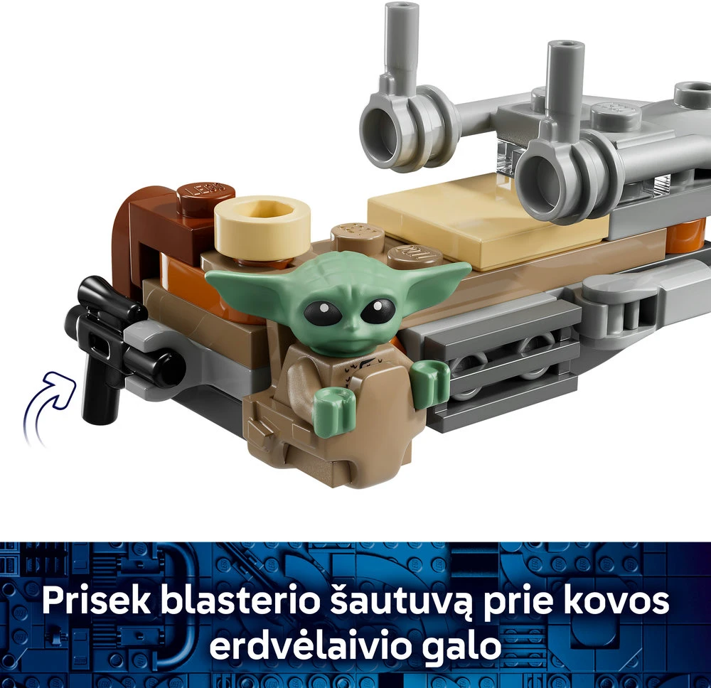 LEGO® Star Wars™ Mandaloriečio ir Grogu greitaeigis motociklas 75436