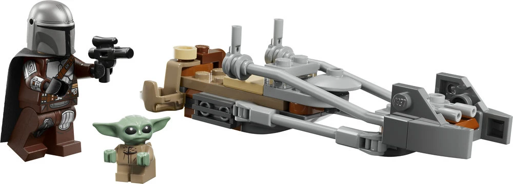 LEGO® Star Wars™ Mandaloriečio ir Grogu greitaeigis motociklas 75436