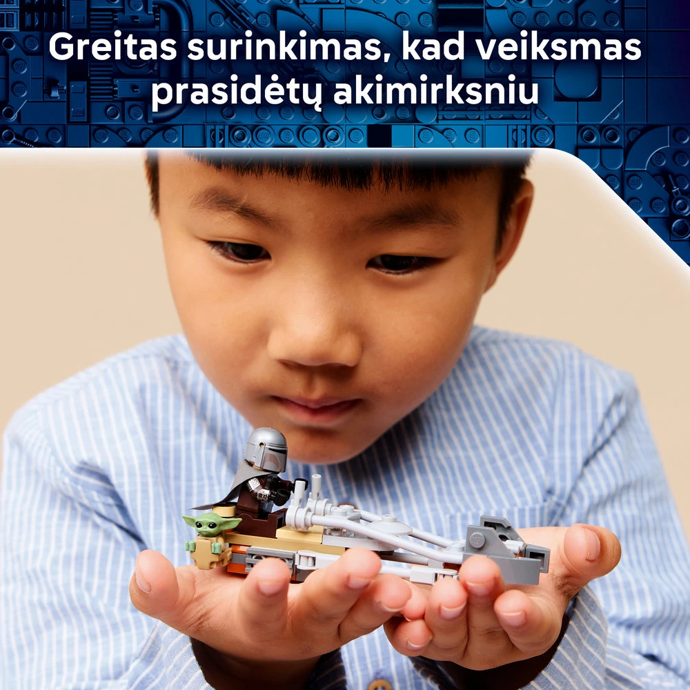 LEGO® Star Wars™ Mandaloriečio ir Grogu greitaeigis motociklas 75436