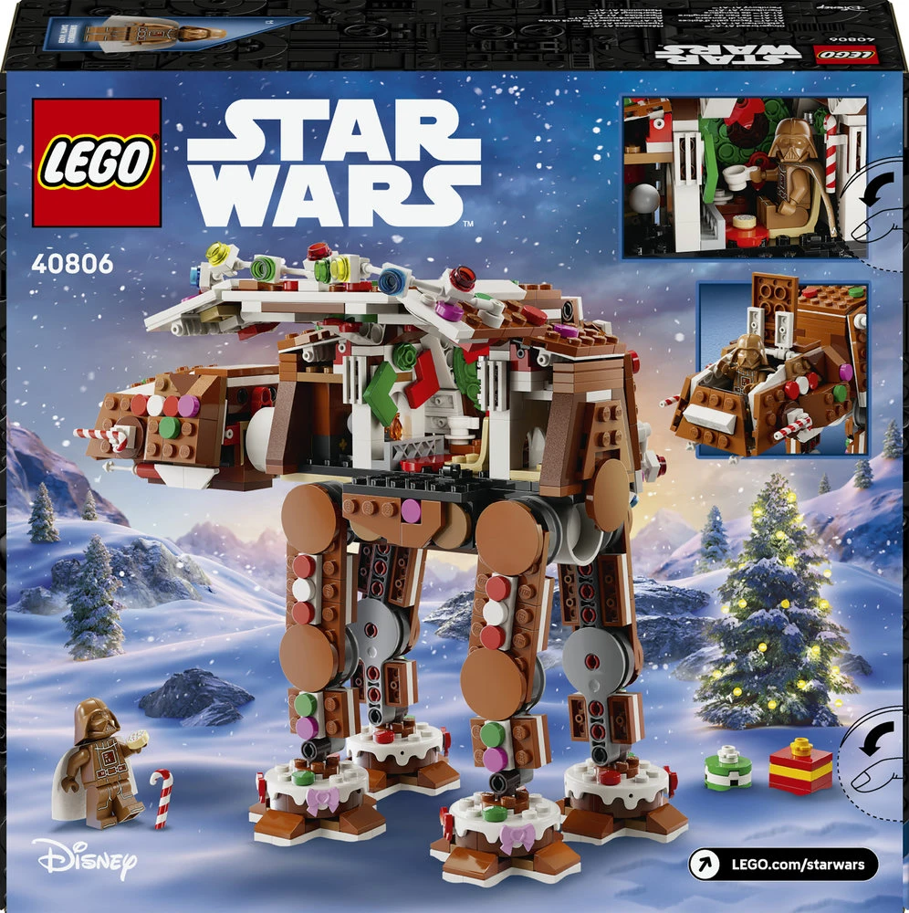 „LEGO® Star Wars™“ meduolinis AT-AT™ vaikštūnas, kalėdinis rankdarbių ir konstravimo rinkinys 40806