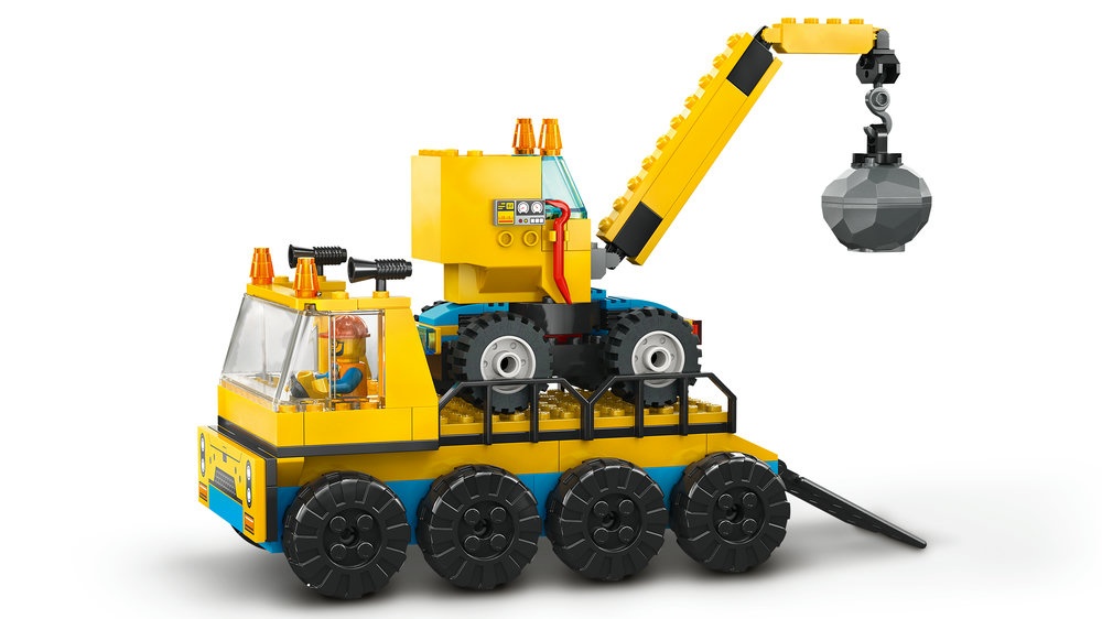 LEGO® City Statybiniai sunkvežimiai ir kranas su griaunamuoju rutuliu (60391) 60391