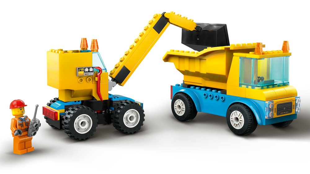 LEGO® City Statybiniai sunkvežimiai ir kranas su griaunamuoju rutuliu (60391) 60391