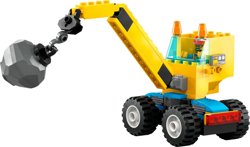 LEGO® City Statybiniai sunkvežimiai ir kranas su griaunamuoju rutuliu (60391) 60391