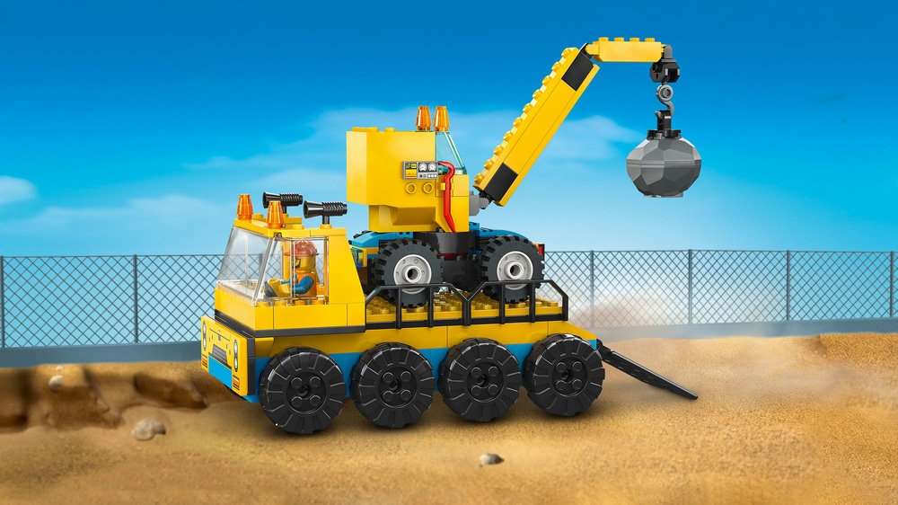 LEGO® City Statybiniai sunkvežimiai ir kranas su griaunamuoju rutuliu (60391) 60391