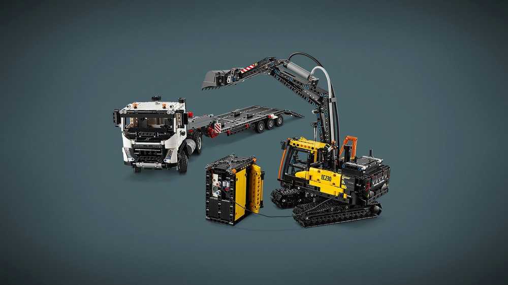 LEGO® Technic Sunkvežimis Volvo FMX ir elektrinis ekskavatorius Volvo EC230 (42175)