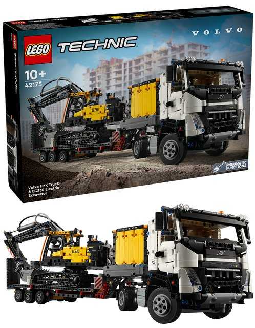 LEGO® Technic Sunkvežimis Volvo FMX ir elektrinis ekskavatorius Volvo EC230 (42175)