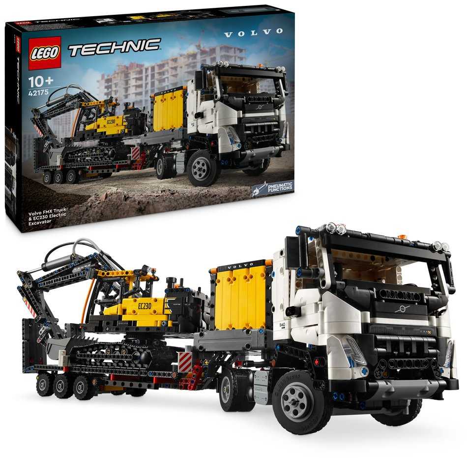 LEGO® Technic Sunkvežimis Volvo FMX ir elektrinis ekskavatorius Volvo EC230 (42175)
