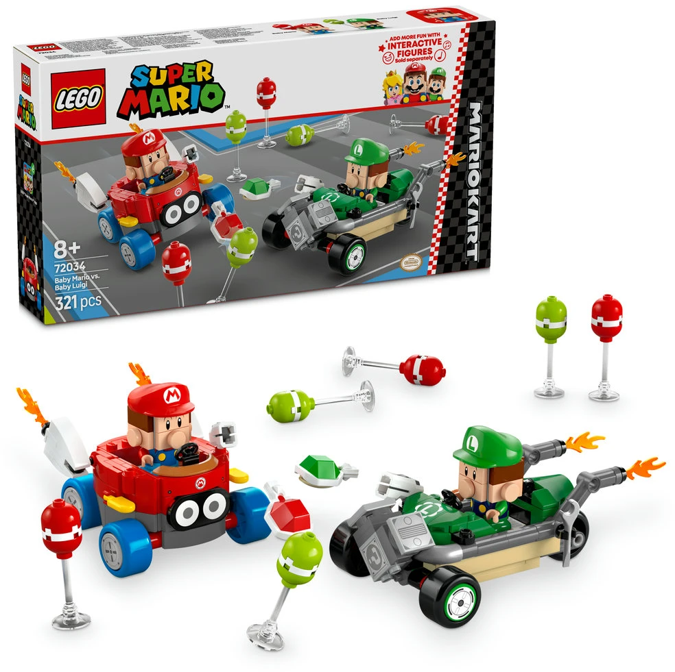LEGO® Super Mario™: Mario Kart™ – Baby Mario prieš Baby Luigi (72034)