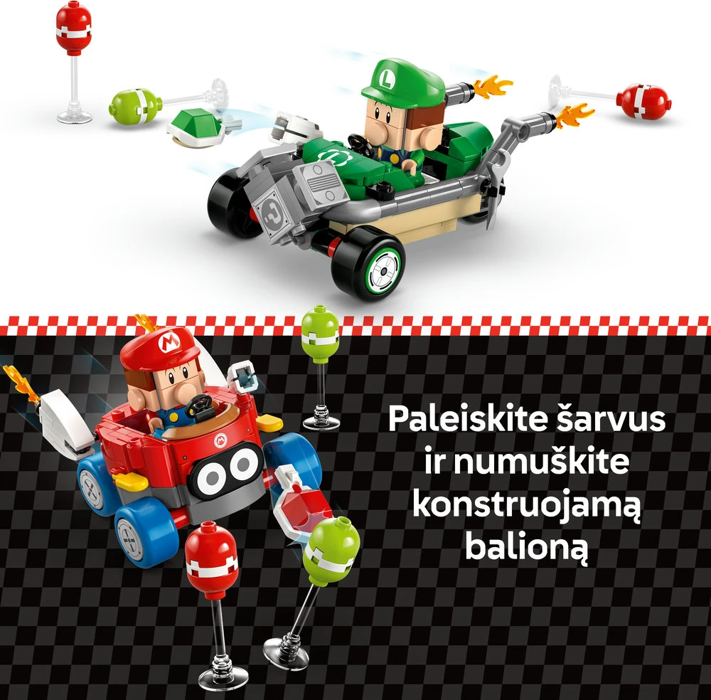 LEGO® Super Mario™: Mario Kart™ – Baby Mario prieš Baby Luigi (72034)