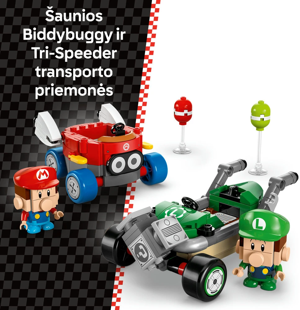 LEGO® Super Mario™: Mario Kart™ – Baby Mario prieš Baby Luigi (72034)