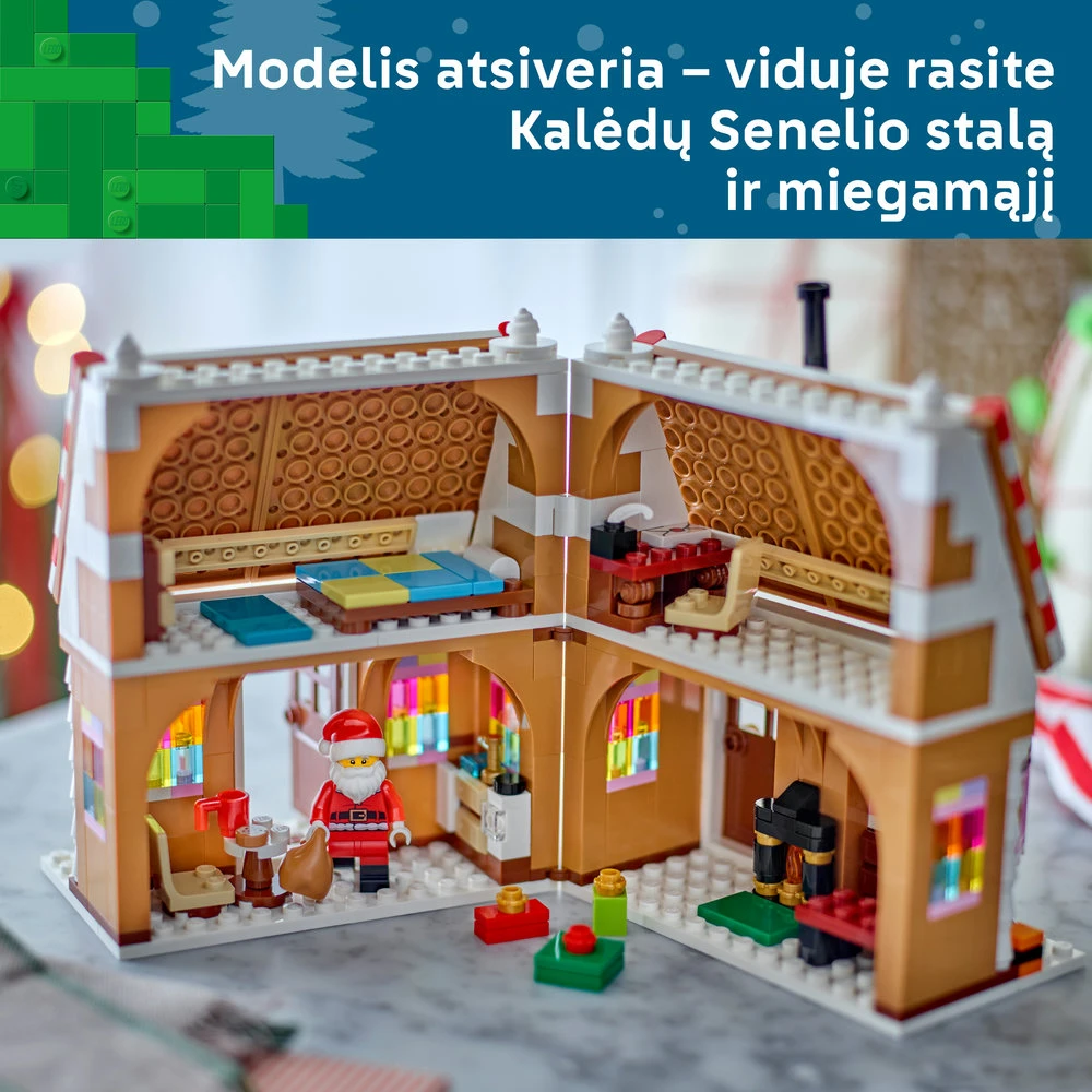 LEGO® šventinis meduolinis namelis, kalėdinis žaislas vaikams 40809