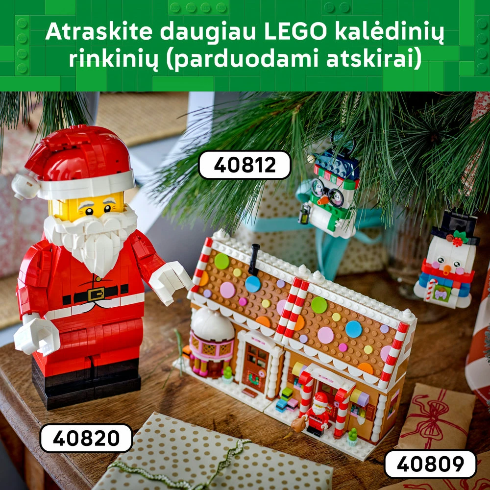 LEGO® šventinis meduolinis namelis, kalėdinis žaislas vaikams 40809