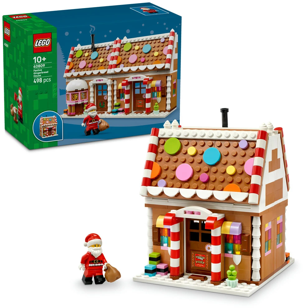 LEGO® šventinis meduolinis namelis, kalėdinis žaislas vaikams 40809