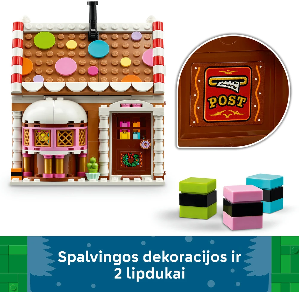 LEGO® šventinis meduolinis namelis, kalėdinis žaislas vaikams 40809