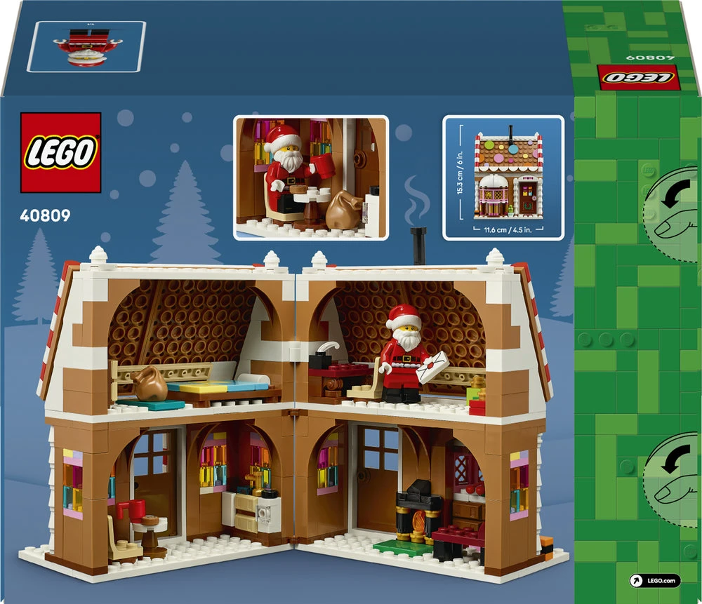 LEGO® šventinis meduolinis namelis, kalėdinis žaislas vaikams 40809