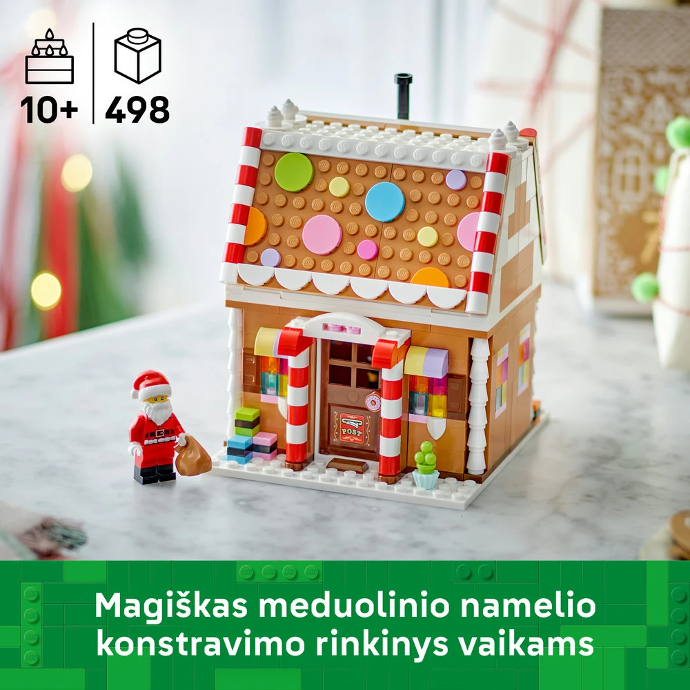 LEGO® šventinis meduolinis namelis, kalėdinis žaislas vaikams 40809