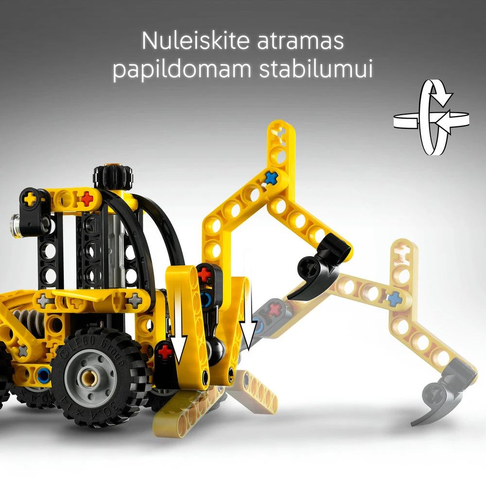 LEGO® Technic Ekskavatorius-krautuvas Statybų žaislas Transporto priemonė 42197