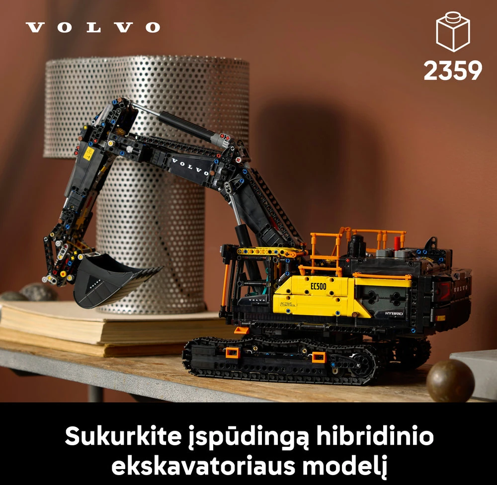 LEGO Technic Ekskavatorius Volvo EC500 Hybrid 42215